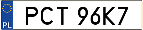 Trailer License Plate